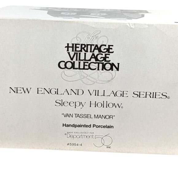 Vintage Dept 56 Van Tassel Manor: Lighted Porcelain New England Village - Picture 8 of 10